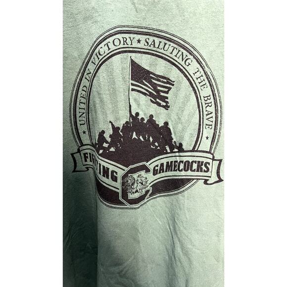 Gildan 5XL Green Fighting South Carolina Gamecocks Long Sleeve Tee - Picture 2 of 4